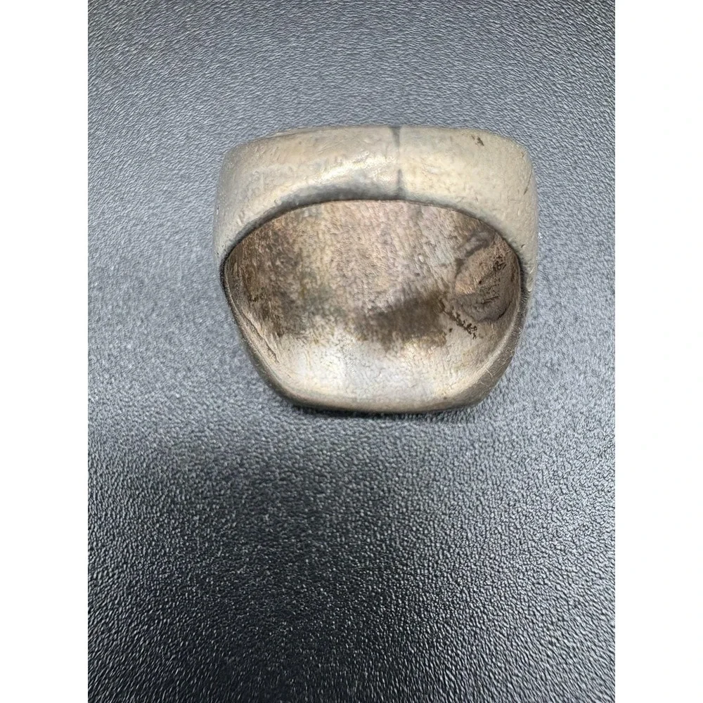 Sterling Silver‎ Star of David Turquoise Chip Ring Heavy Size 5.5 15.31g